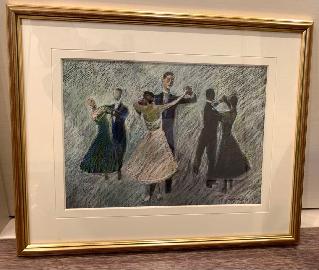 絵画 絵 アート 華麗なる競技 社交ダンス 額縁付き