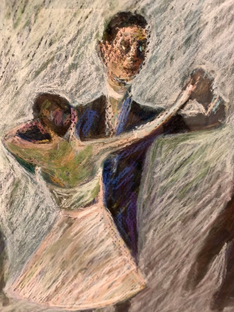 絵画 絵 アート 華麗なる競技 社交ダンス 額縁付き