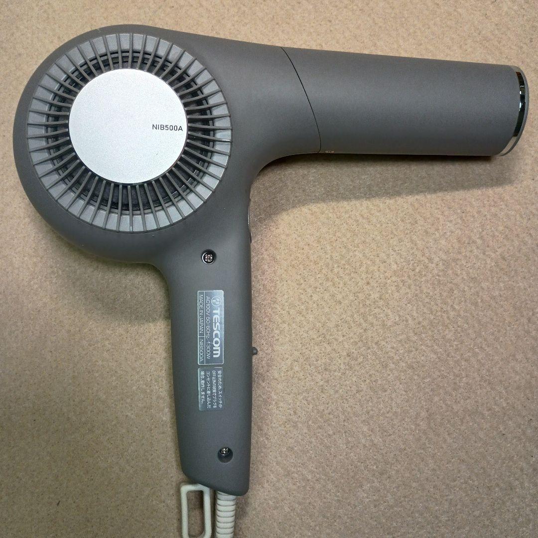 TESCOM Nobby NIB500Aヘアドライヤー グレー ノズル付き