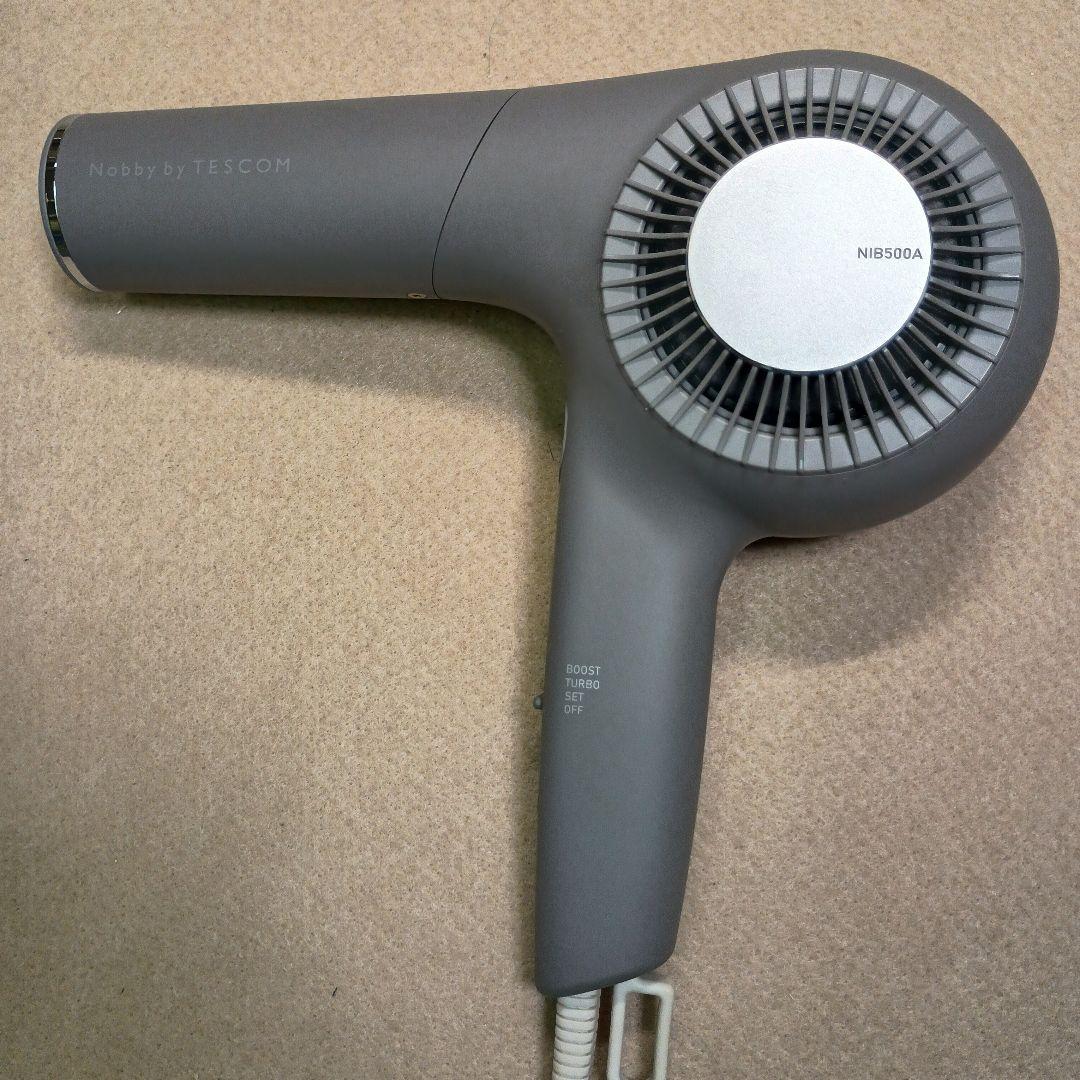 TESCOM Nobby NIB500Aヘアドライヤー グレー ノズル付き
