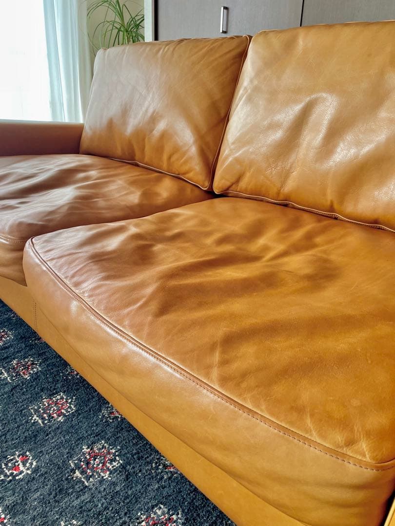 【引取り値引き対応】アクメファニチャー3Pフレスノソファ acme レザー 本革