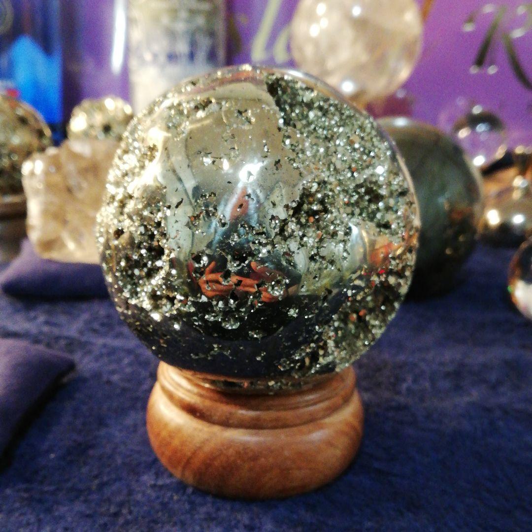 希少　パイライト　丸玉　70cm　 ペルー産