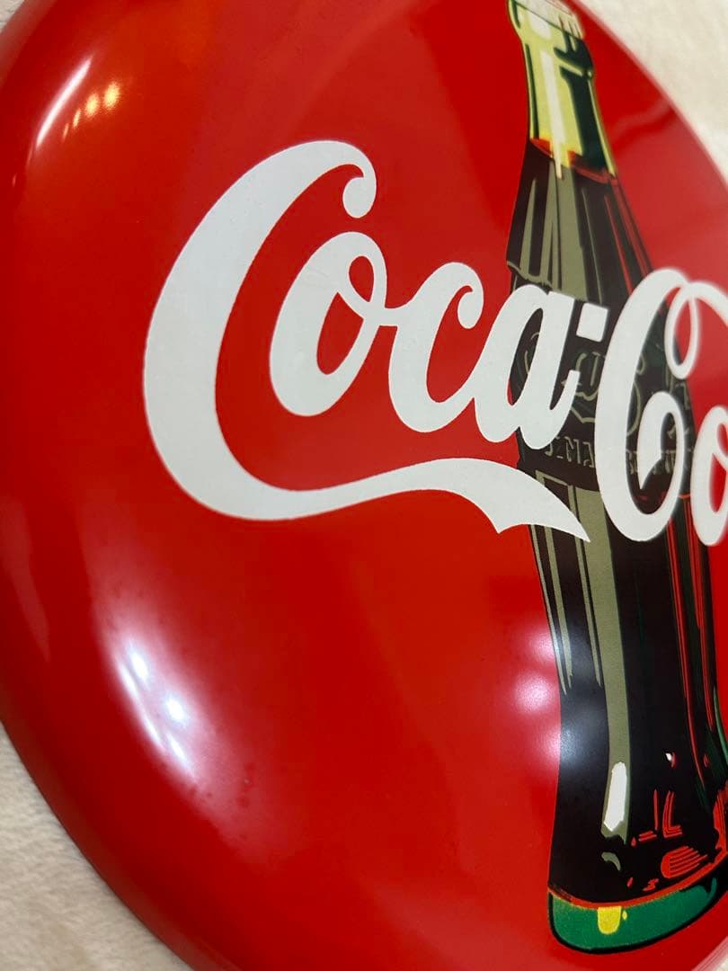 Coca-Cola コカコーラ　丸　看板　直径31㎝　レトロ