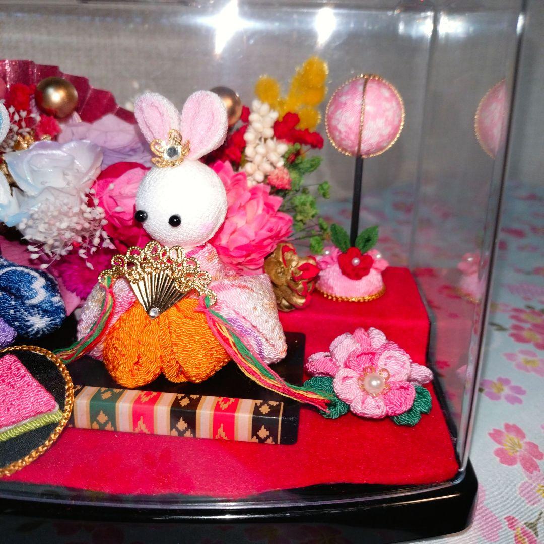 ご予約…絢爛豪華✨お内裏様＆お雛様・アレンジ1点限り(新作)ブリザーブドアレンジ