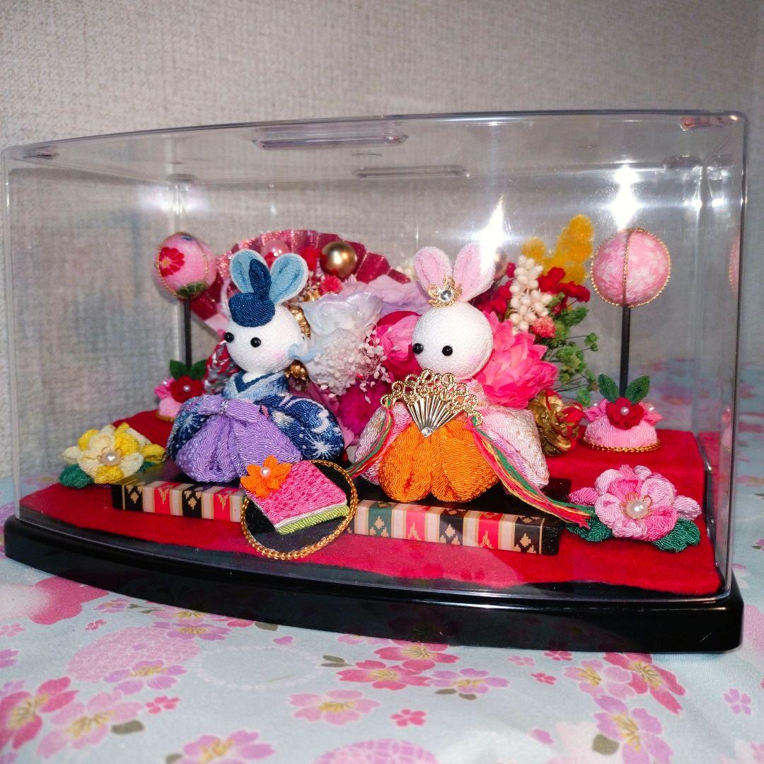 ご予約…絢爛豪華✨お内裏様＆お雛様・アレンジ1点限り(新作)ブリザーブドアレンジ