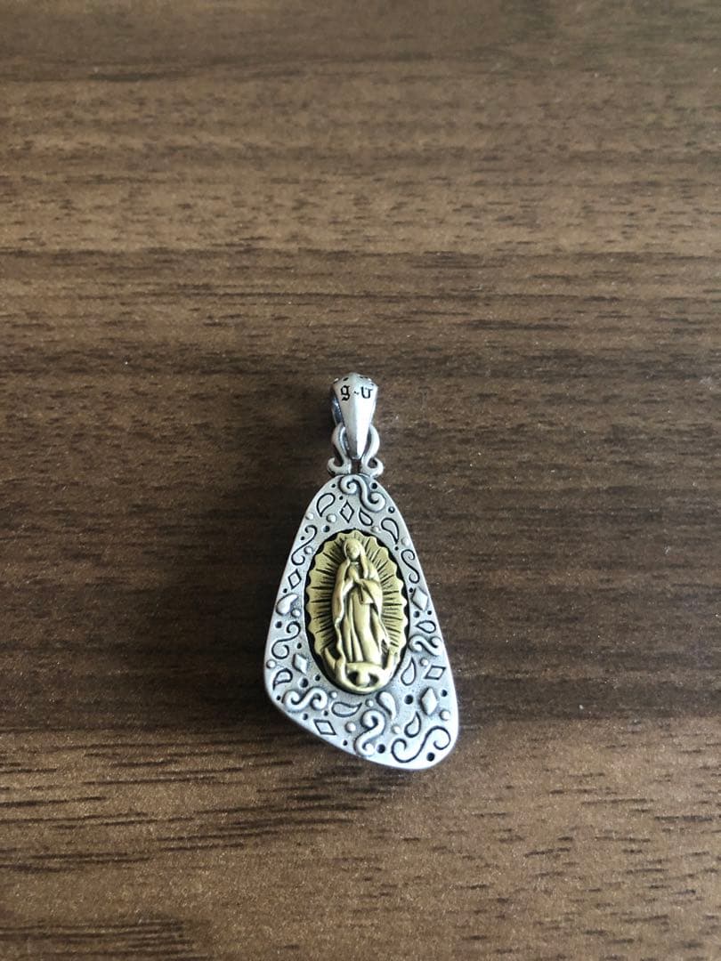 シルバー925 ラピスラズリと聖母マリアペンダントセット