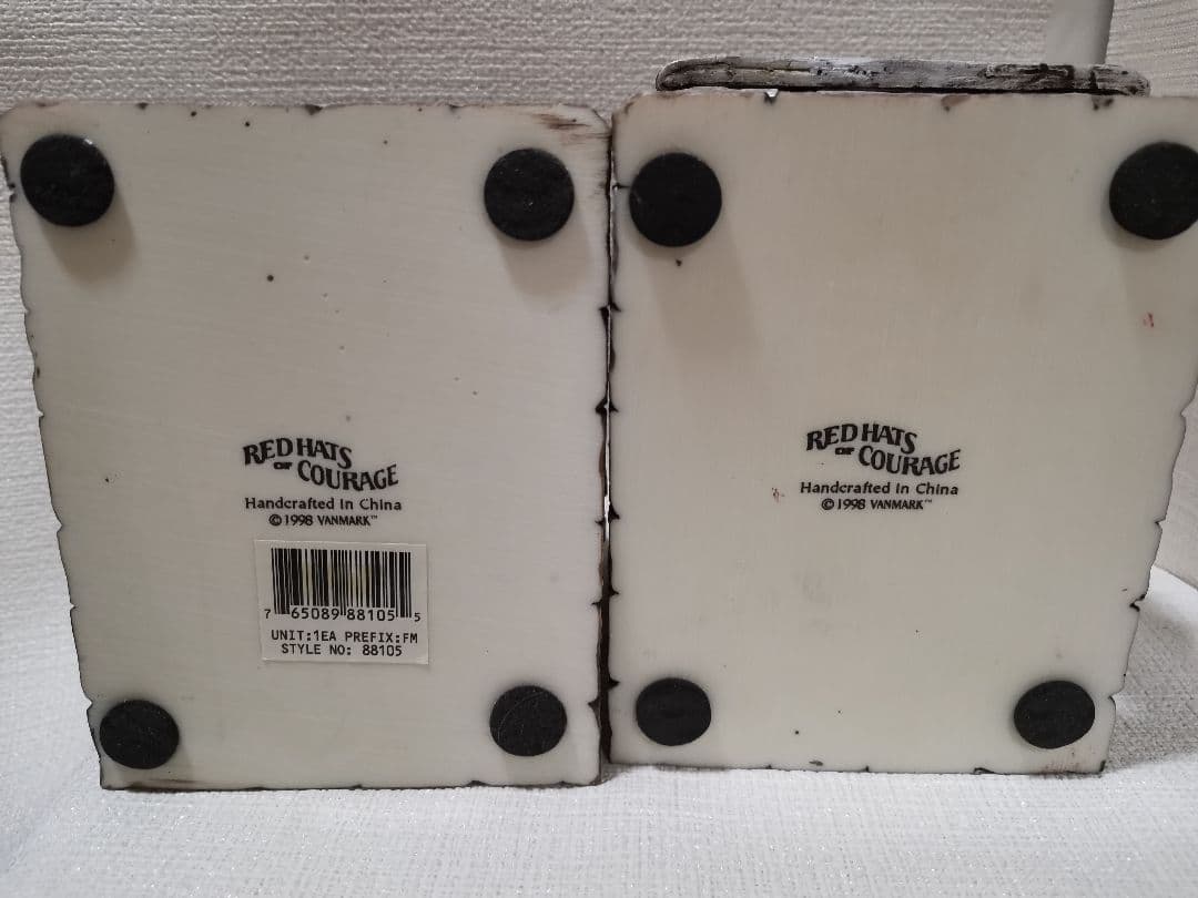 VANMARK 1998 バンマーク消防士 消防車ブックエンド 本立て