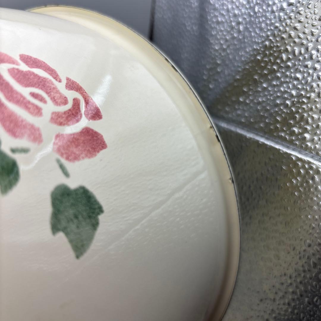 マニーローズ　琺瑯ストッカー　ライス　イマン　薔薇　ローズ　収納缶