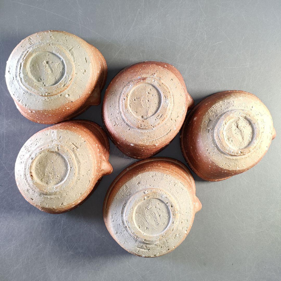 A1287-2/信楽焼/高橋楽斎/信楽変形片口向附5客/銘々皿/飾鉢/懐石道具/