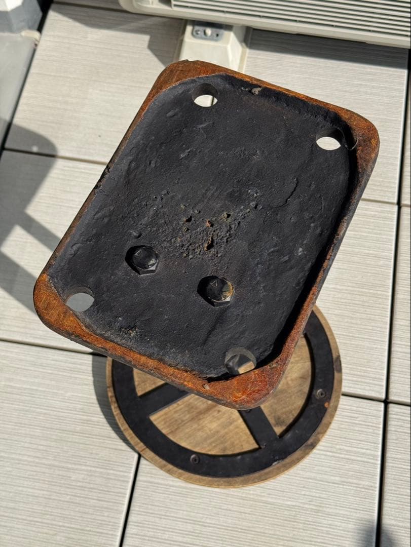 価格相談可◆ ヴィンテージ インダストリアル スツール 鉄脚 作業椅子 刻印入り