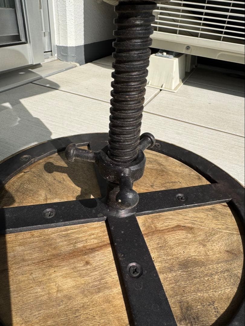 価格相談可◆ ヴィンテージ インダストリアル スツール 鉄脚 作業椅子 刻印入り