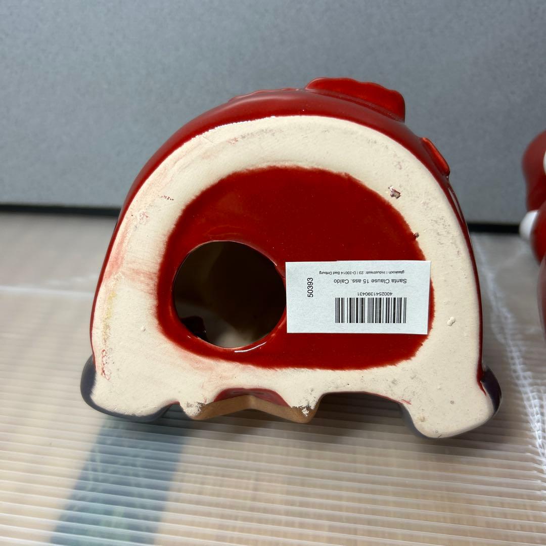 新品未使用　レオナルド　オブジェサンタクロース3体H12cm LEONARDO