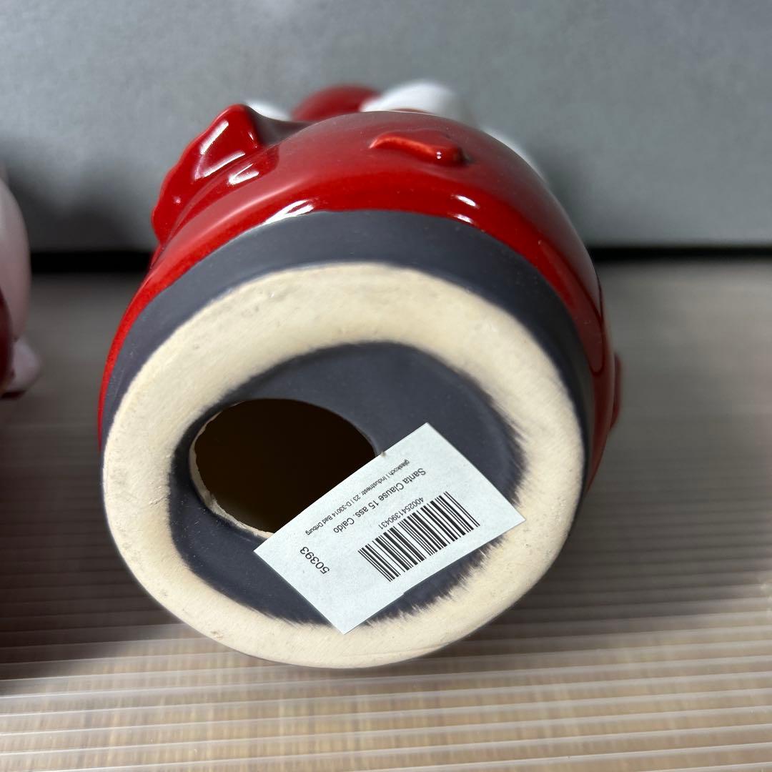 新品未使用　レオナルド　オブジェサンタクロース3体H12cm LEONARDO