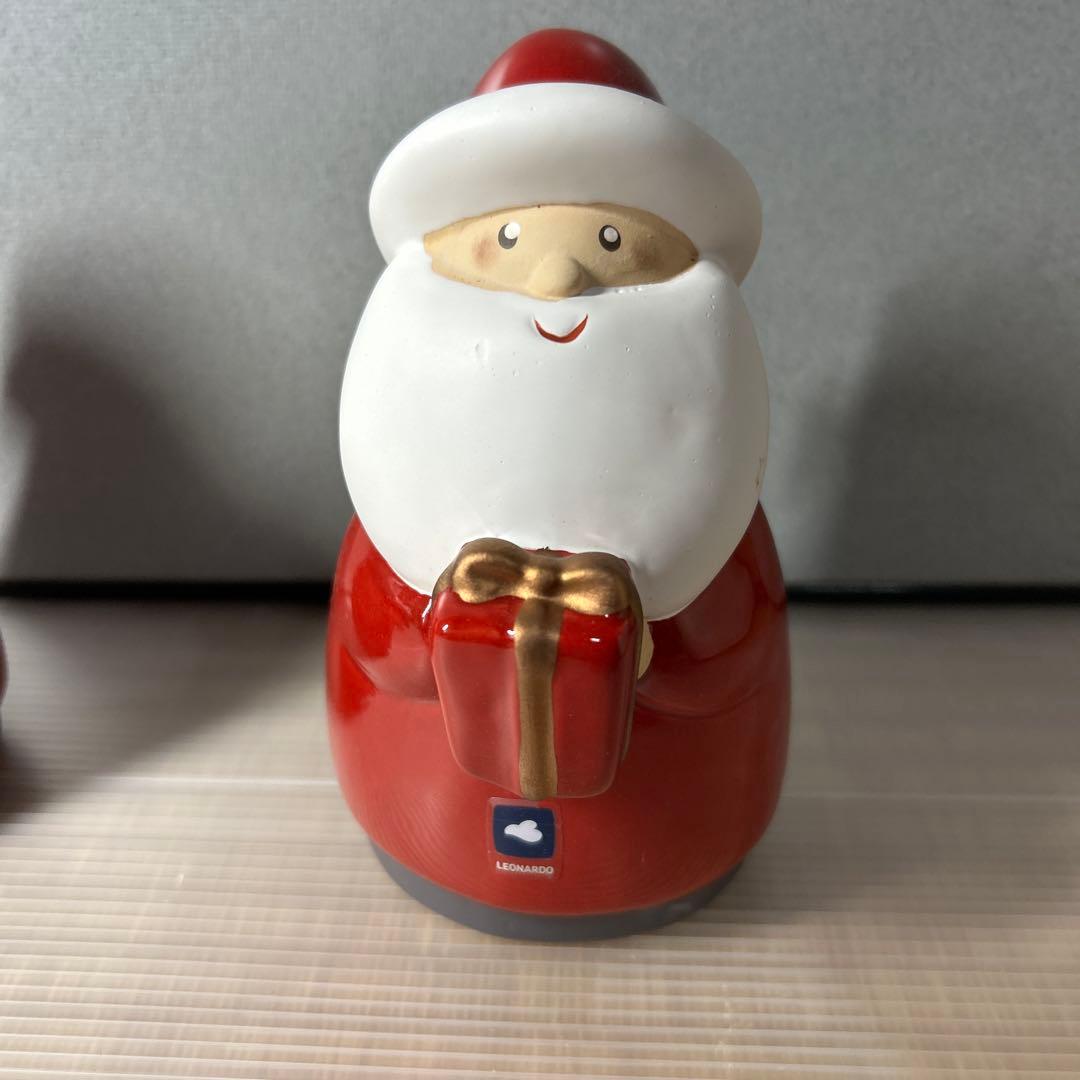 新品未使用　レオナルド　オブジェサンタクロース3体H12cm LEONARDO