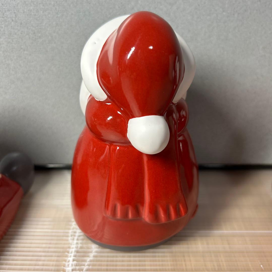 新品未使用　レオナルド　オブジェサンタクロース3体H12cm LEONARDO