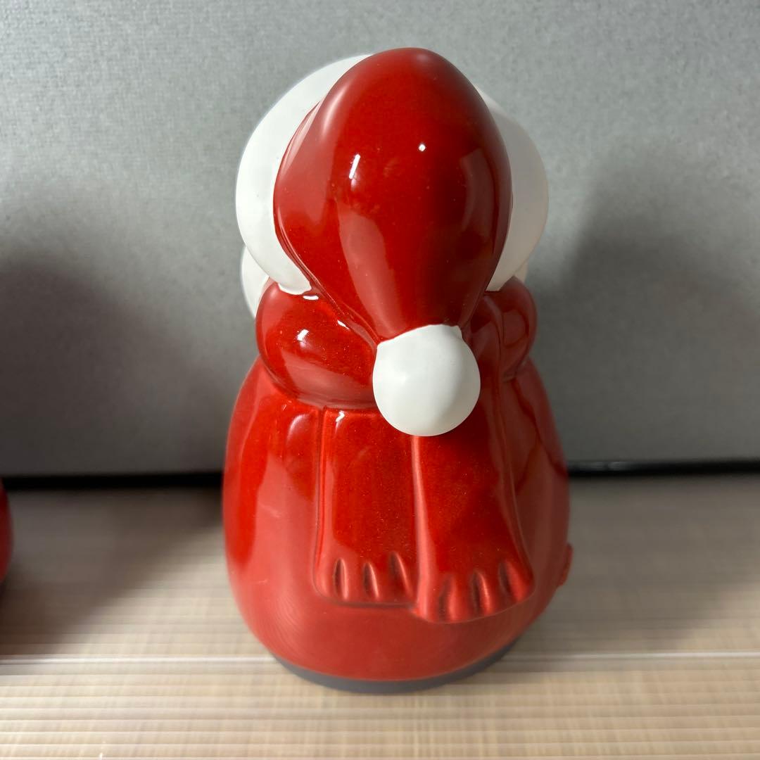 新品未使用　レオナルド　オブジェサンタクロース3体H12cm LEONARDO