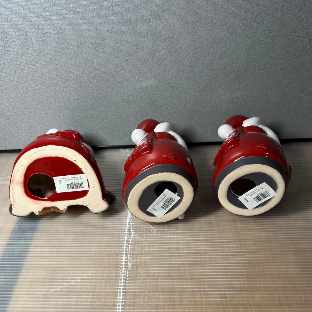 新品未使用　レオナルド　オブジェサンタクロース3体H12cm LEONARDO