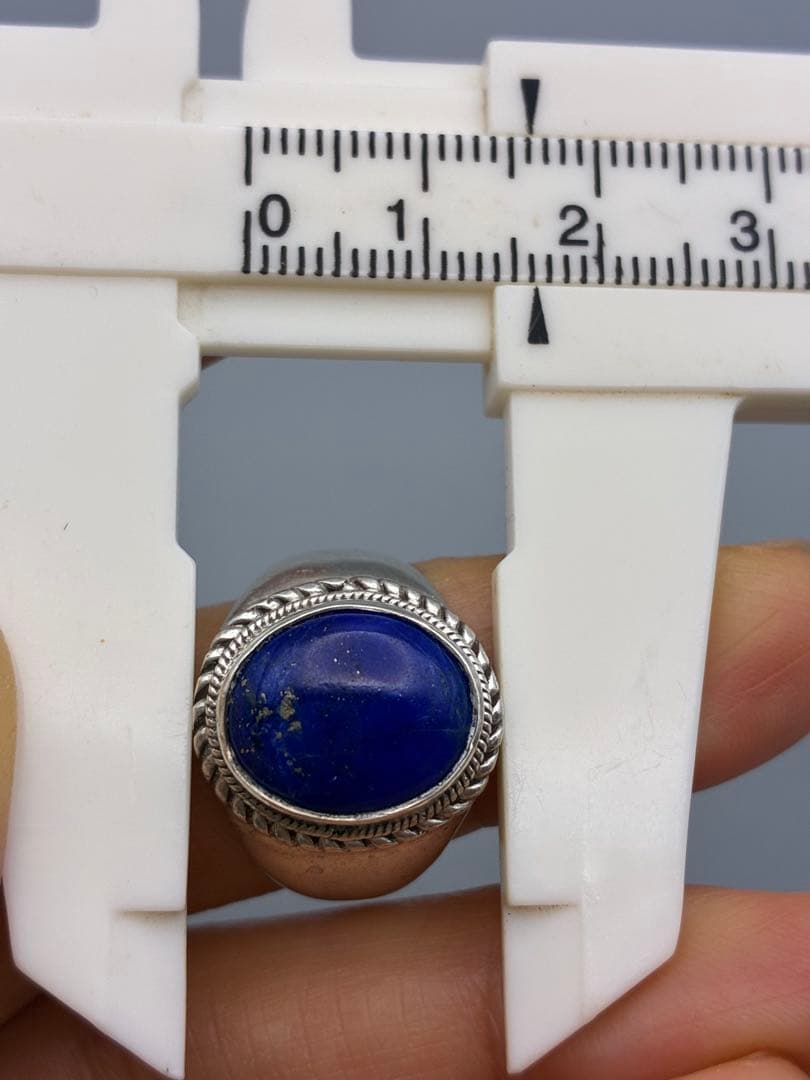 ラピスラズリ　 15号 925銀　レディース　リング　指輪　美品