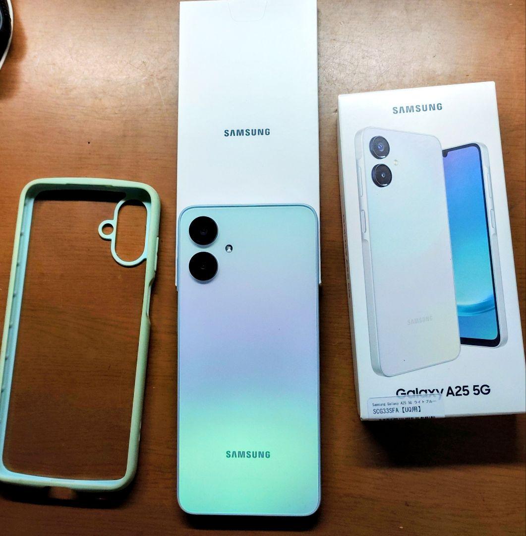 ☆Samsung Galaxy A25 5G 本体 ライトブルー 中古美品 ☆