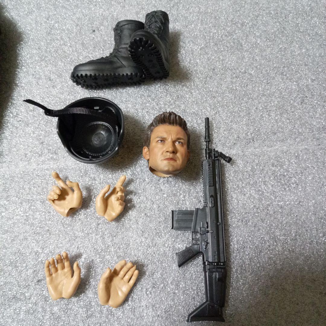 1/6素体 ヘッド ジェレミーレナー SWAT ライフル 防弾ベスト12インチ