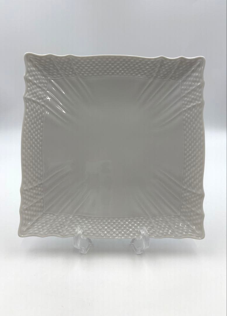 未使用保管品リチャードジノリ ベッキオホワイト スクエアプレート　2枚セット箱付