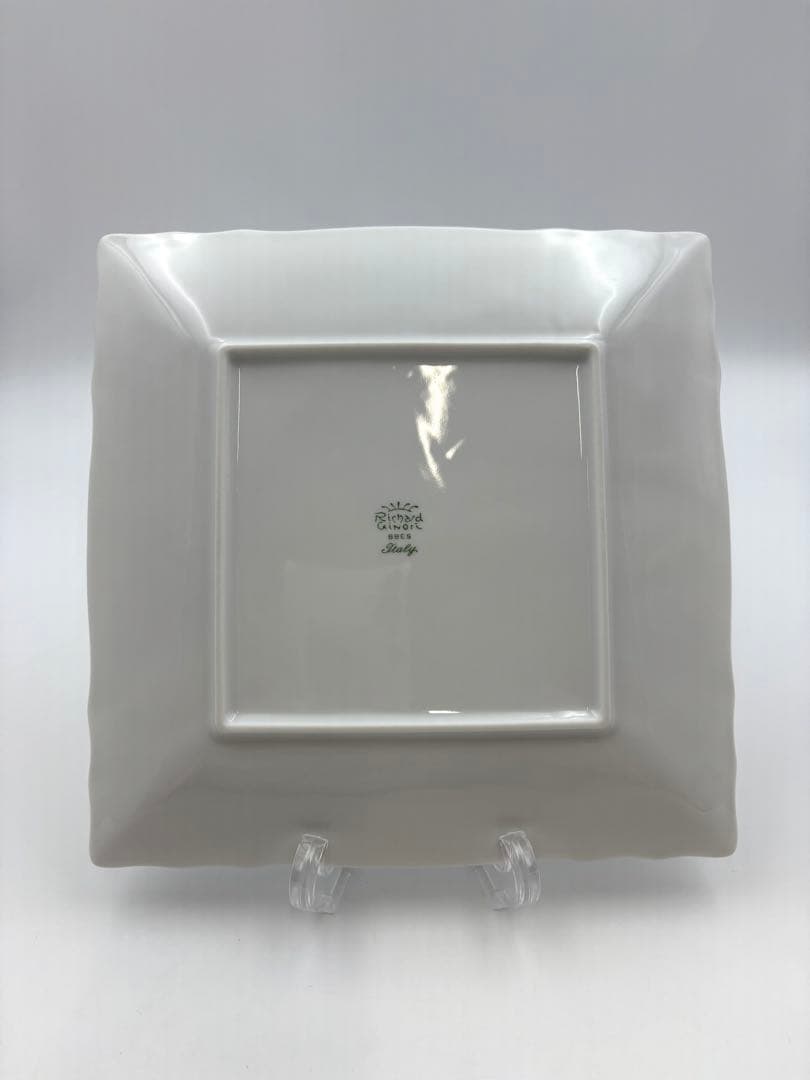 未使用保管品リチャードジノリ ベッキオホワイト スクエアプレート　2枚セット箱付