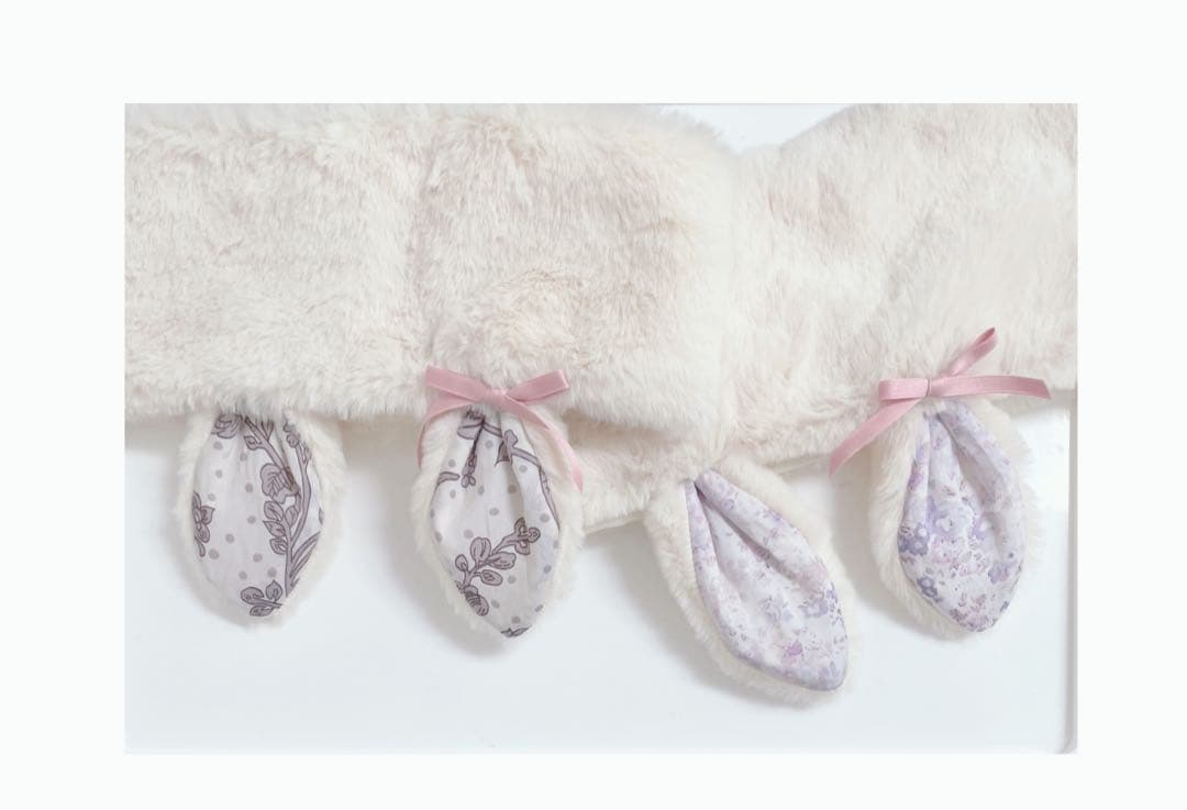 ハンドメイドスタイ　リボンスタイ　くまみみセーラースタイ