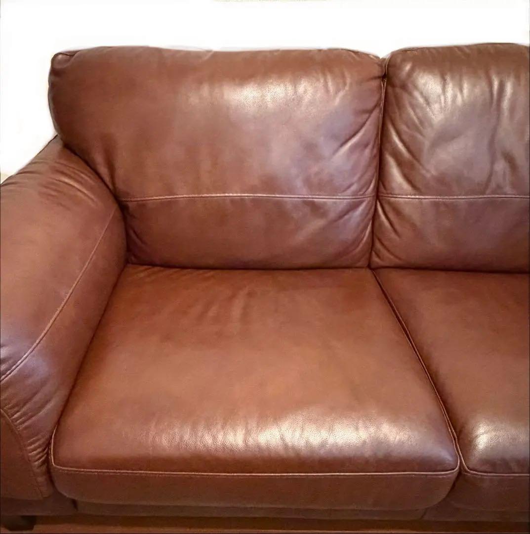 美品 東谷セミアニリンレザーソファ 2.5人掛け 3人掛け ソファ高級本革