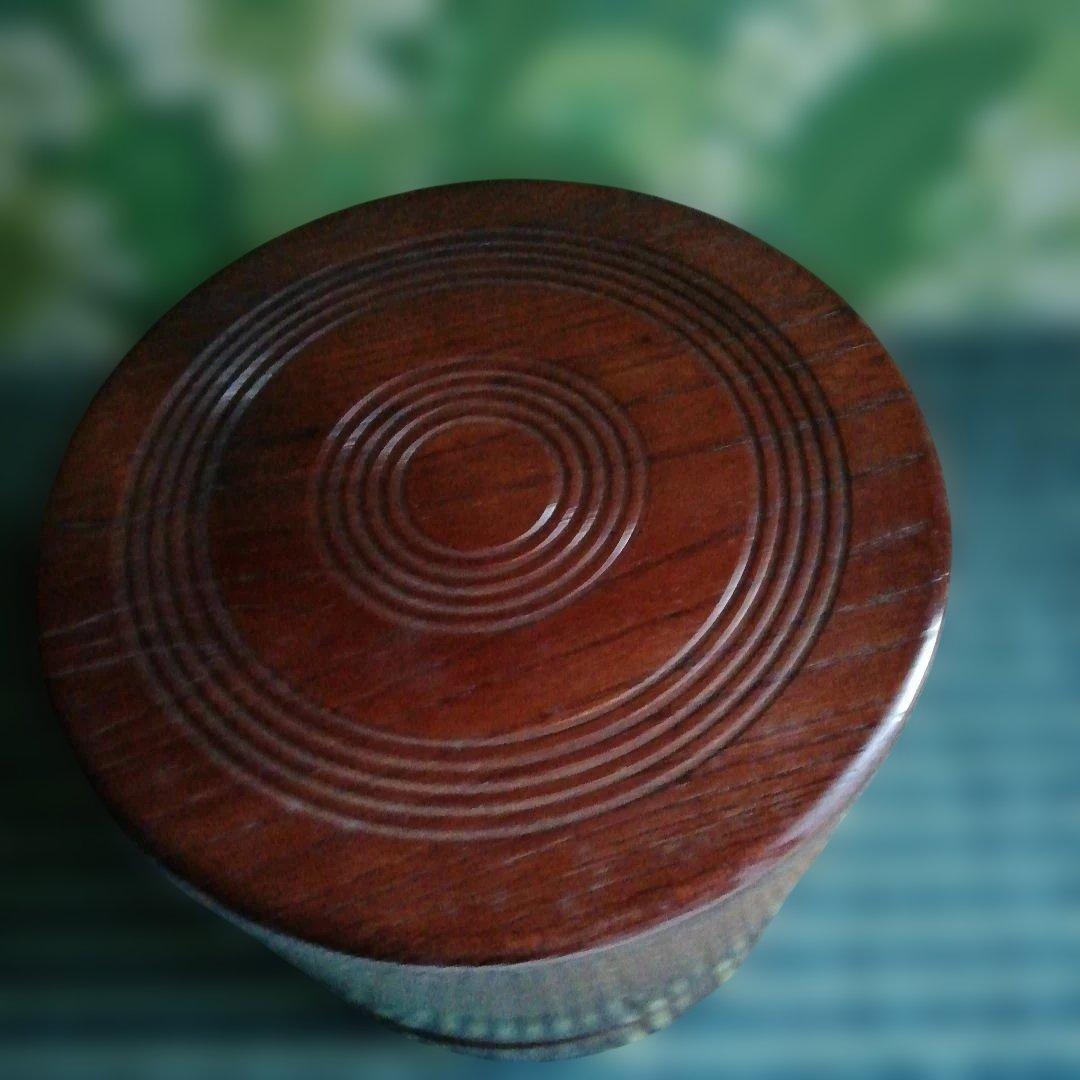 国産　欅　けやき　丸　三段重箱　三段小物入れ