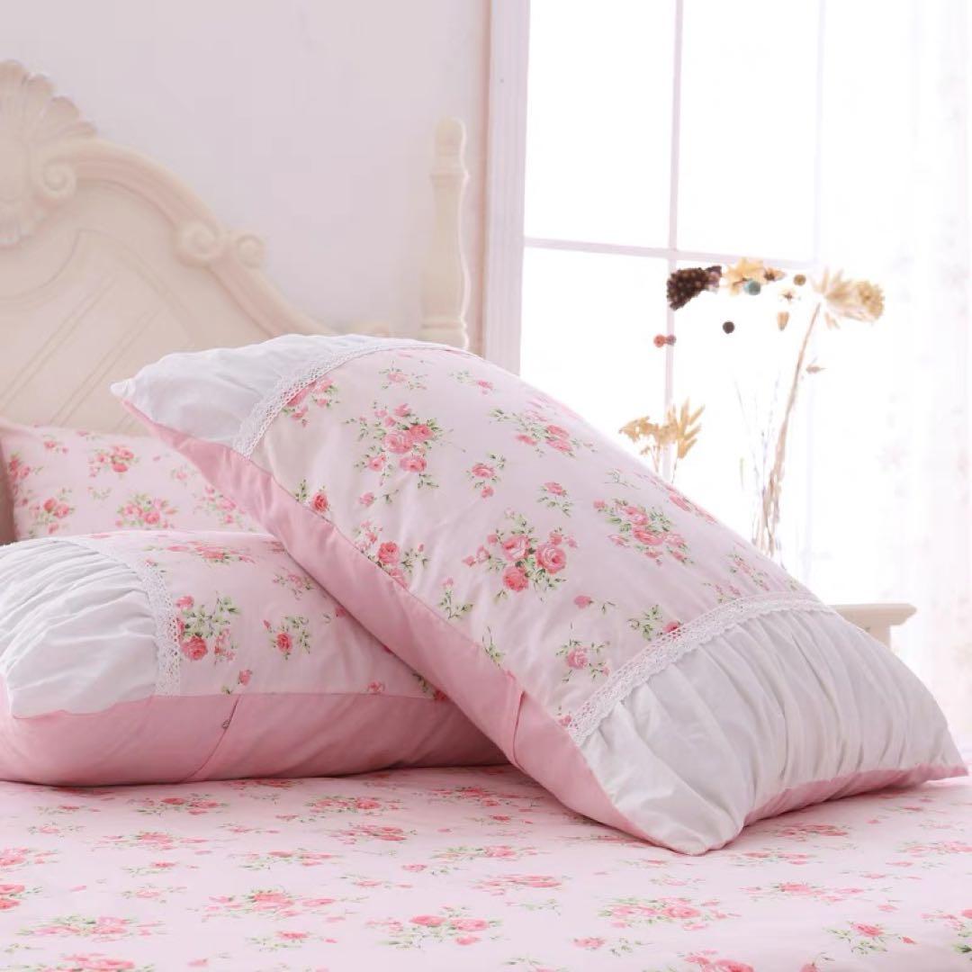 花柄シングルベッドカバーセット