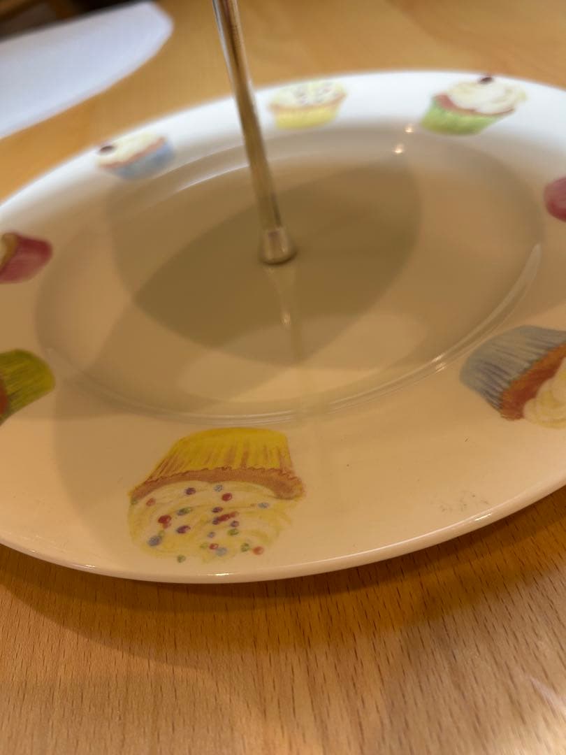 バーレイ　2段ケーキスタンド　英国　burleigh