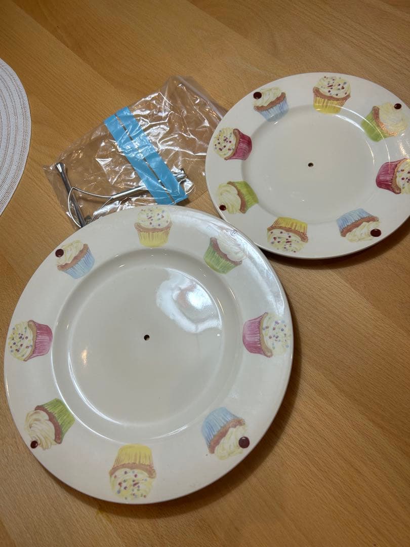 バーレイ　2段ケーキスタンド　英国　burleigh