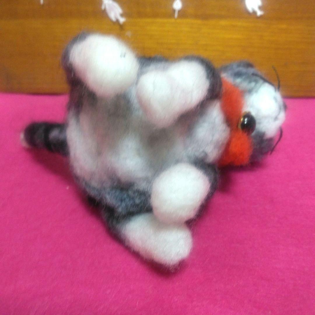 ＊にゃんこ＊サバトラちゃん　動物ぽんぽん・羊毛フェルト