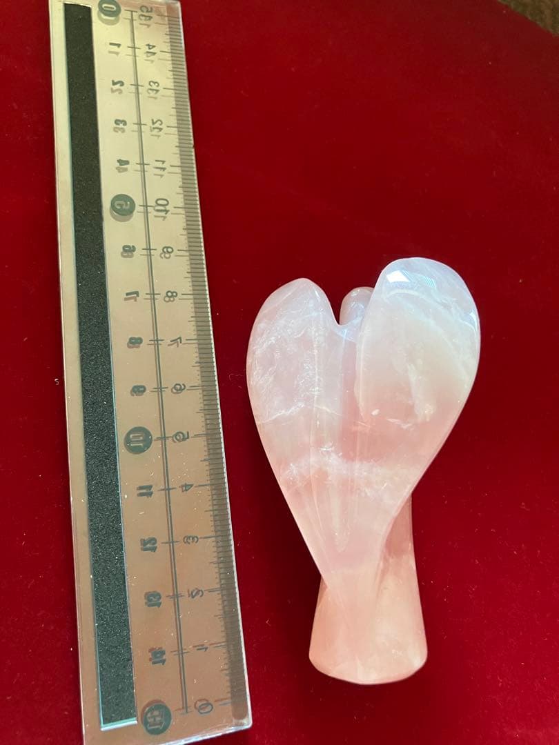 ローズクォーツ エンジェルフィギュア 約10cmブラジル産 106g