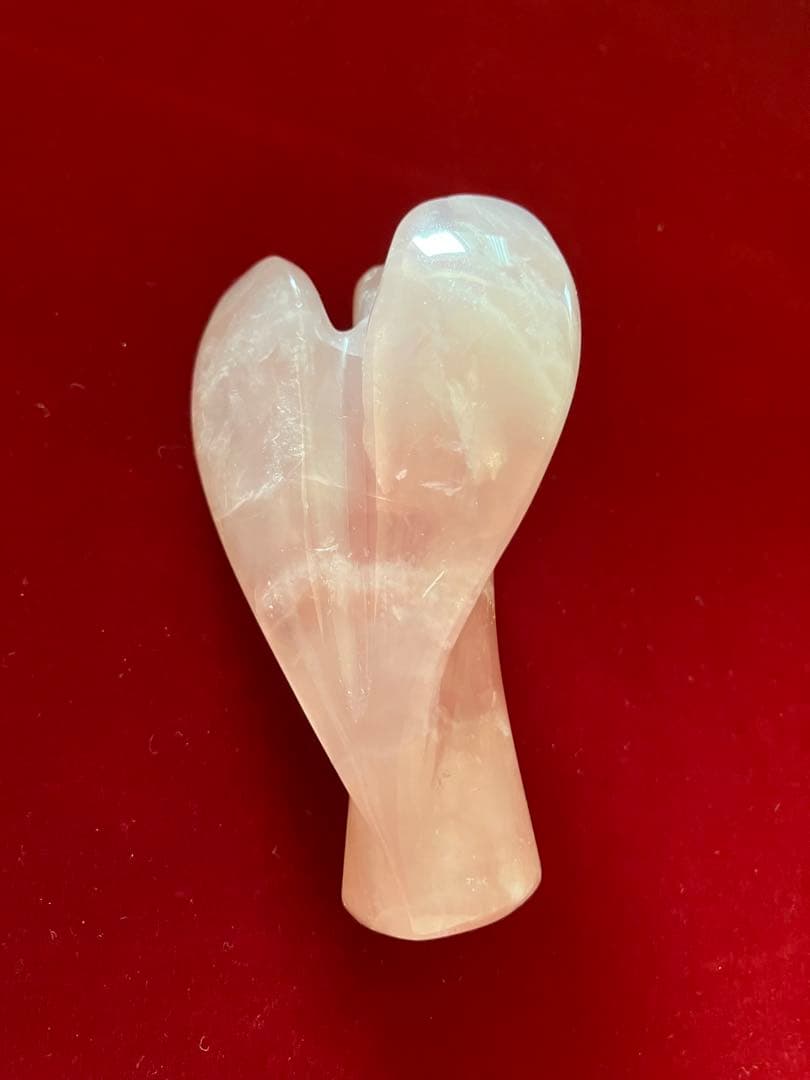 ローズクォーツ エンジェルフィギュア 約10cmブラジル産 106g