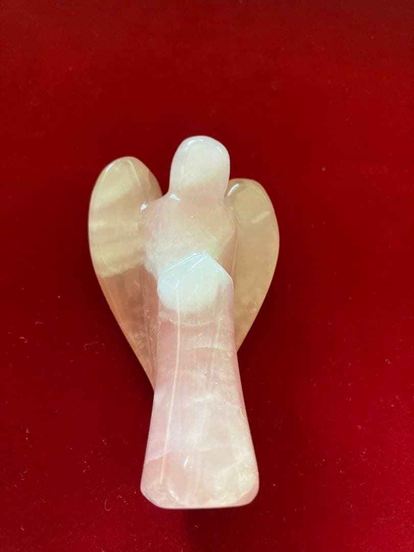ローズクォーツ エンジェルフィギュア 約10cmブラジル産 106g