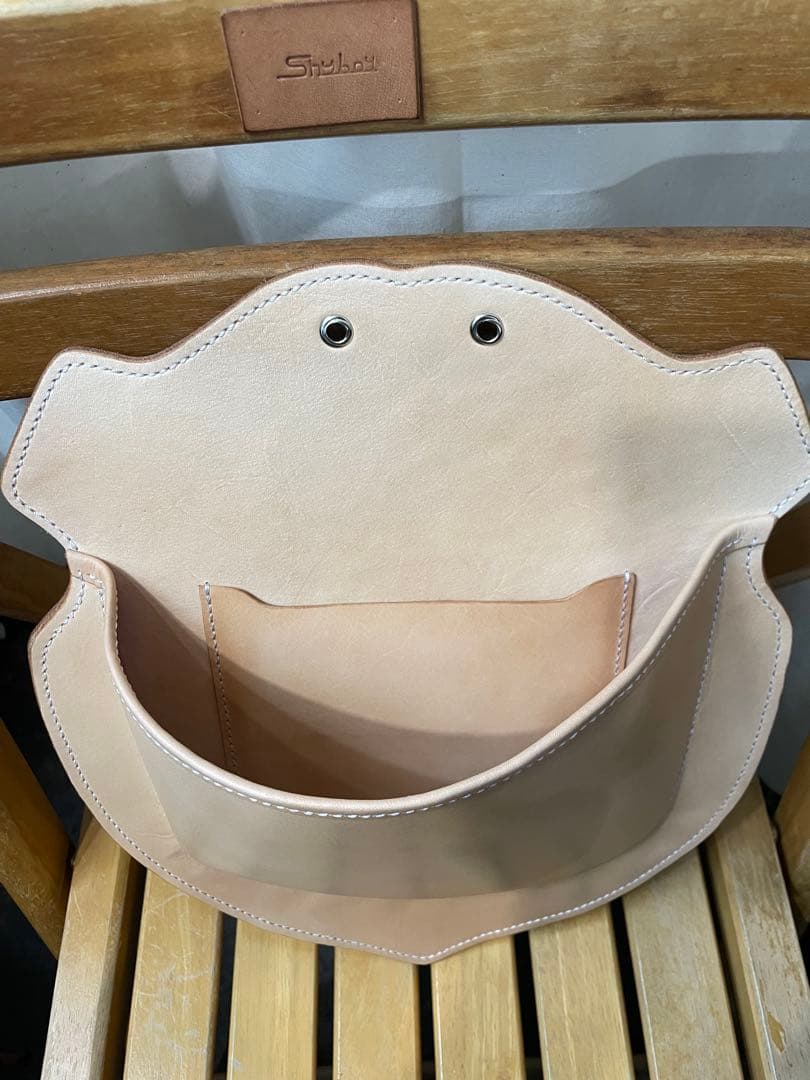 ハンドメイド　ヌメ革ウォールポケット　状差　姫路レザー　本革　牛革　プレゼント