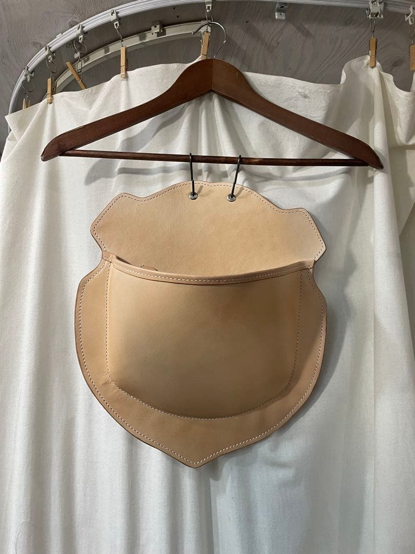 ハンドメイド　ヌメ革ウォールポケット　状差　姫路レザー　本革　牛革　プレゼント