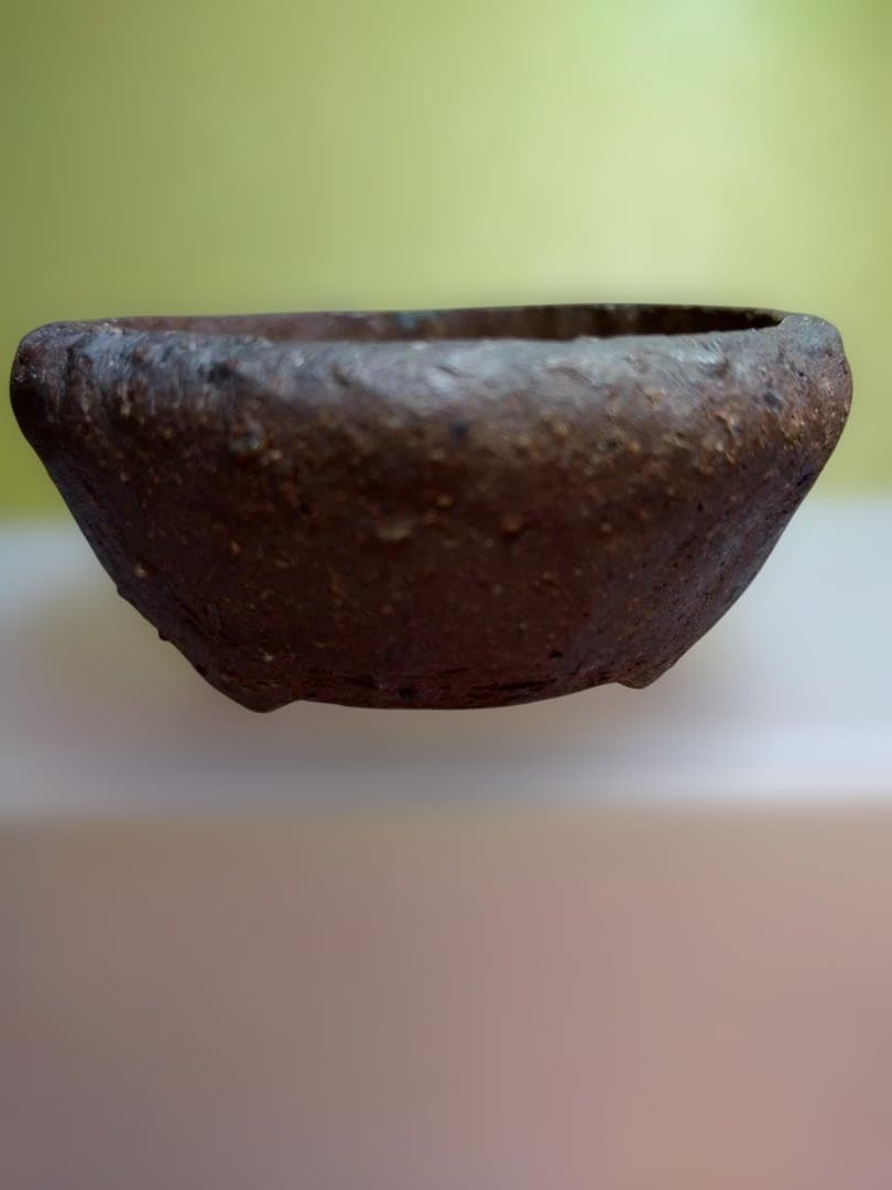 ダークブラウン 陶器製、盆栽鉢