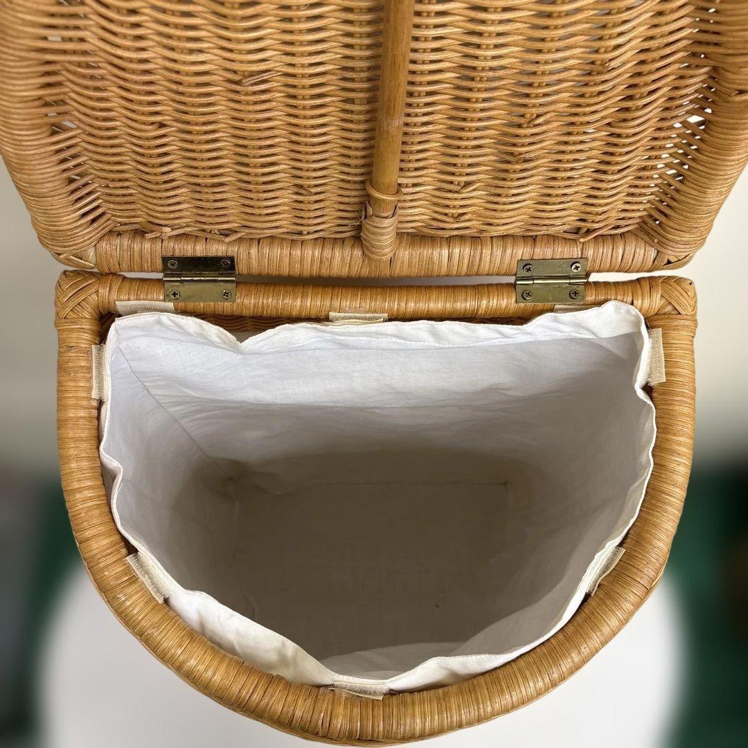 ラタン製キャリーカゴ