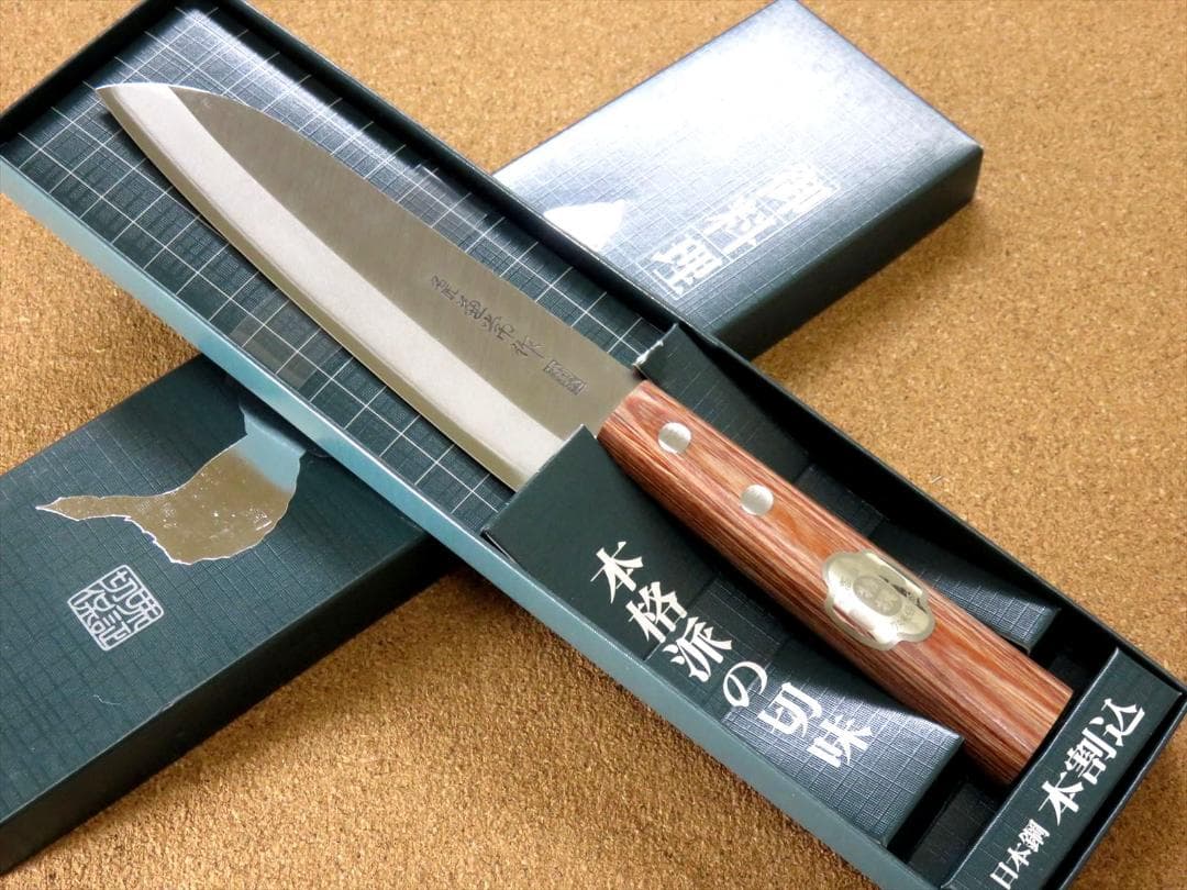 関の刃物 小三徳包丁 140mm 名匠 兼常作 本割込 武生 白紙2号 両刃包丁