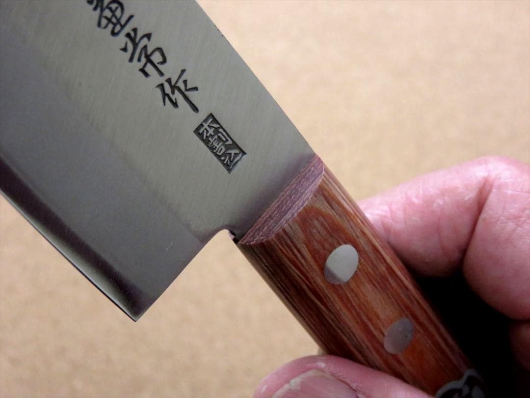 関の刃物 小三徳包丁 140mm 名匠 兼常作 本割込 武生 白紙2号 両刃包丁