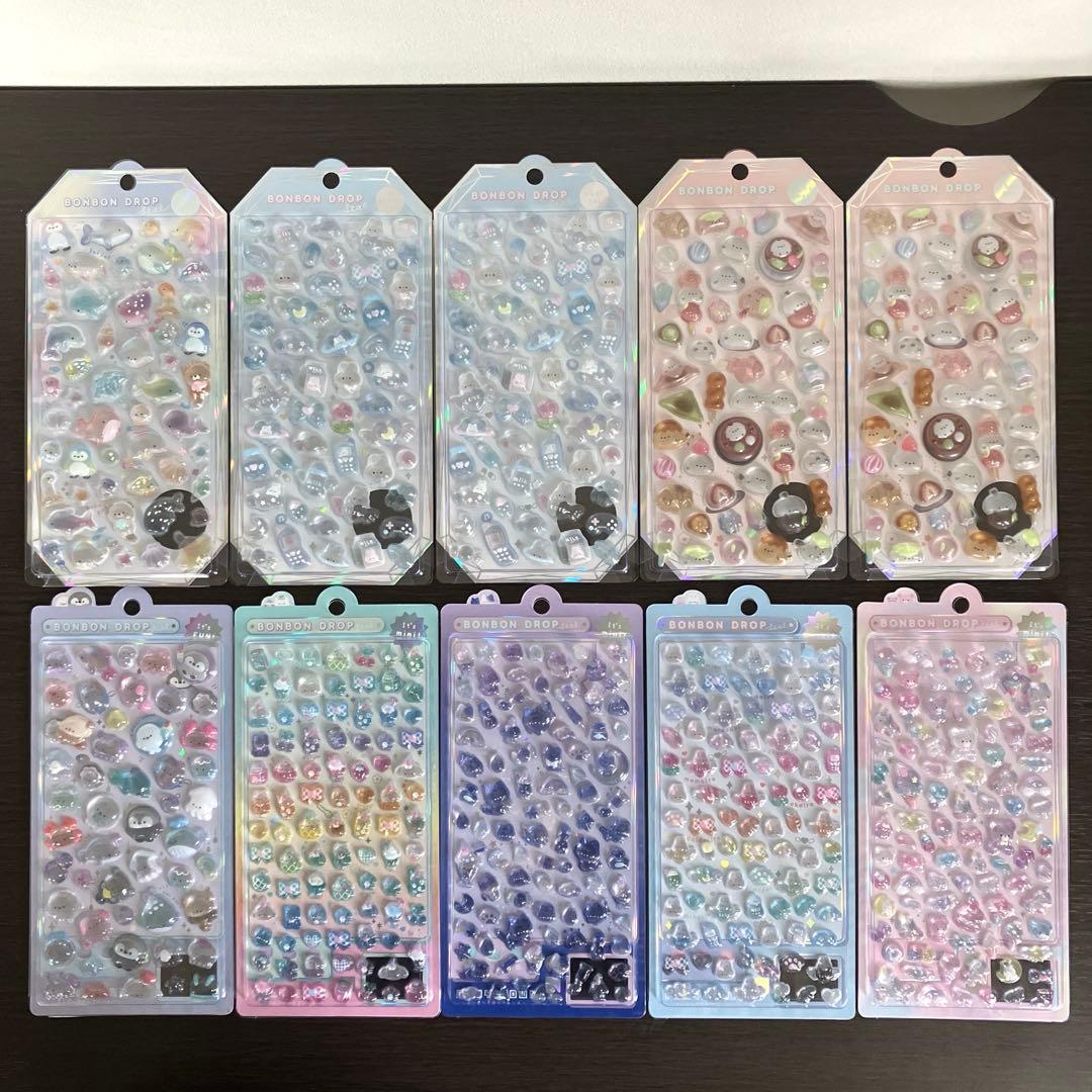 ボンボンドロップシール　10枚セット　オリジナル　ミニ　8種