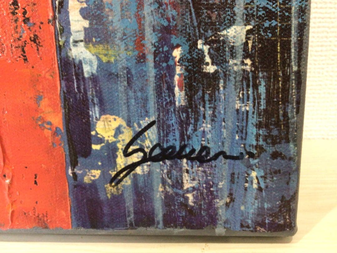 現代アート ニューヨークシティー アクリル絵画 風景原画 30号 80×80cm