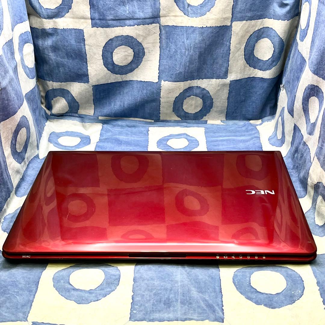 快速SSD256GB☆高性能i7☆大人気赤ノートパソコン♪カメラ付き！Win11