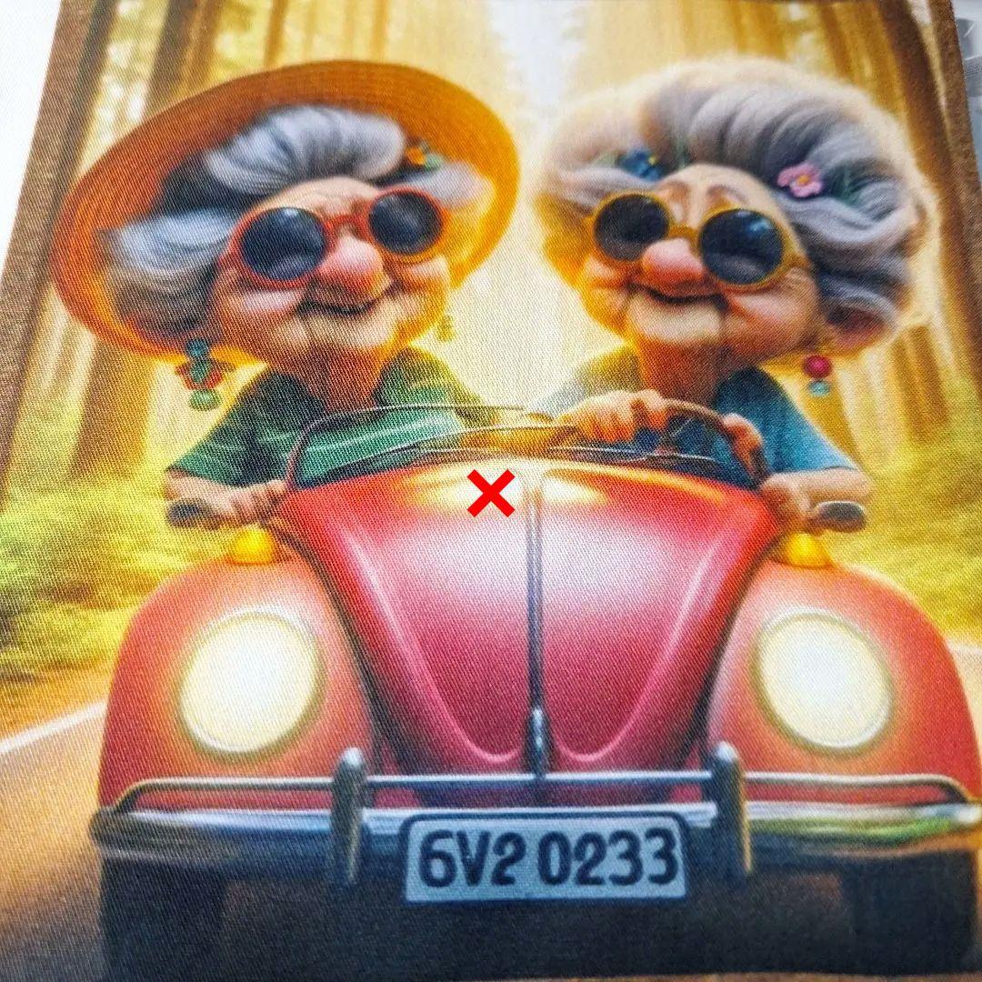 ハイカラばあちゃんパネル生地　ハンドメイド