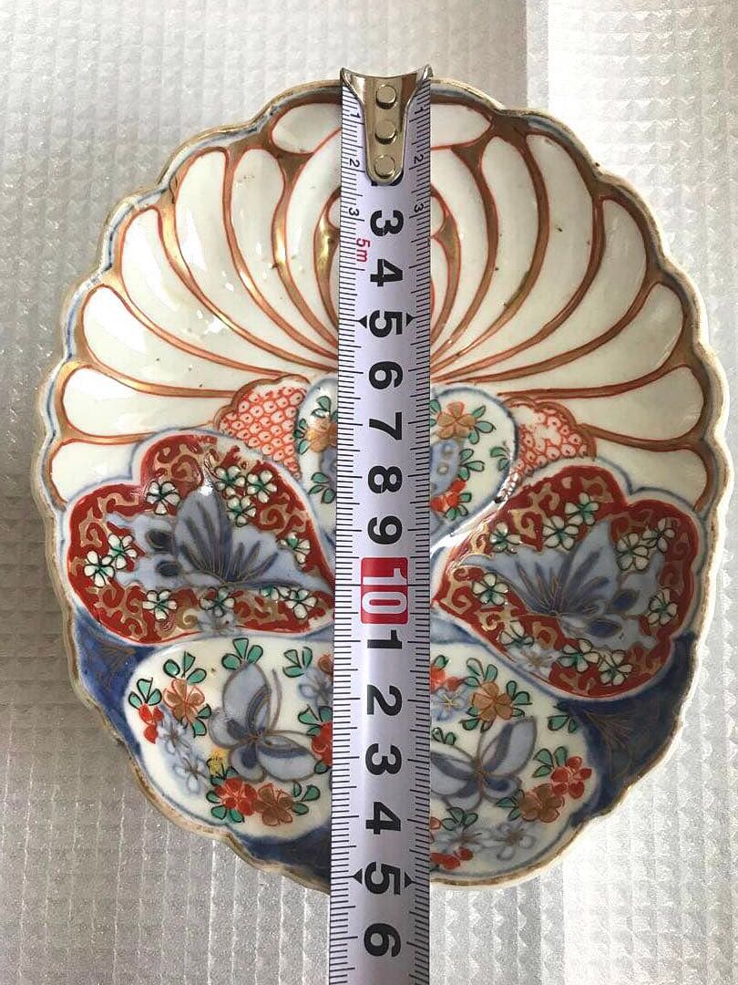 希少　肥蝶山　利平　古伊万里　有田焼　骨董皿　色絵 皿　年代物