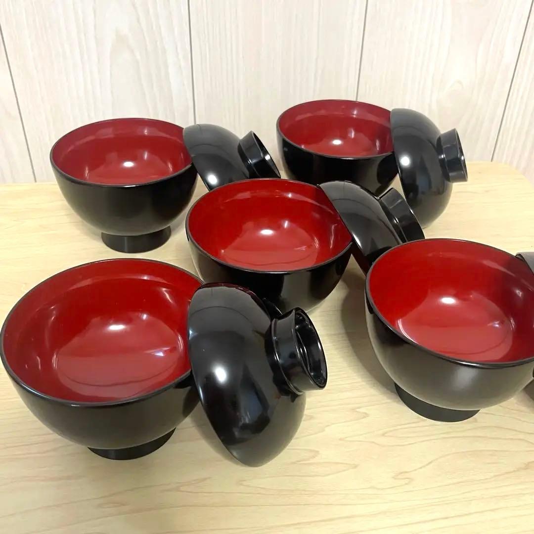 【本場秋田よりお届けします】伝統工芸品 川連漆器 椀5客 日本製 漆
