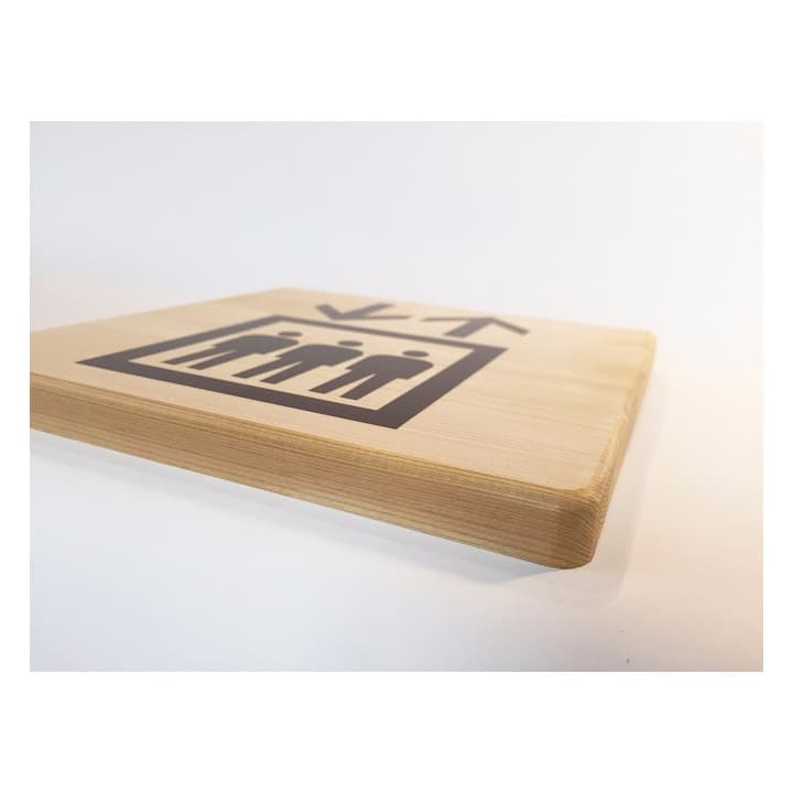 H-HR01/木製ピクトサイン /平付けヒノキ角Ｒ