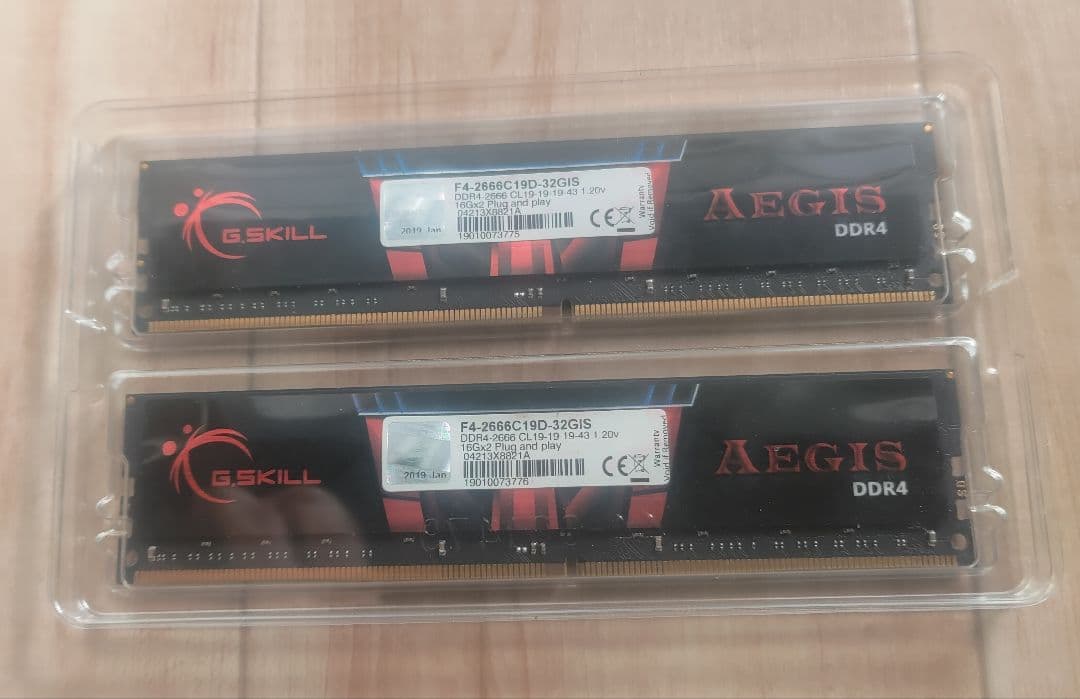G.SKILL AEGIS DDR4 32GB(16GB×2)